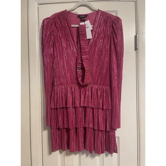 NWT Sabina Musayev x REVOLVE Hermione Mini Dress Very Berry L - Picture 3 of 6